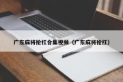 广东麻将抢杠合集视频（广东麻将抢扛）